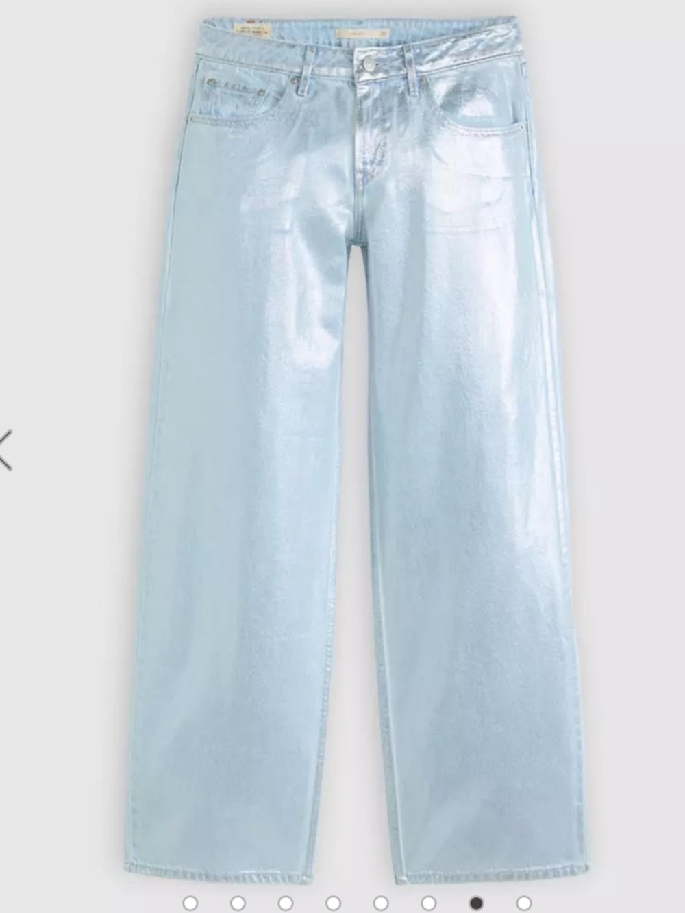 Levi’s Low Loose Jeans, Coated, size 26, 30” inseam